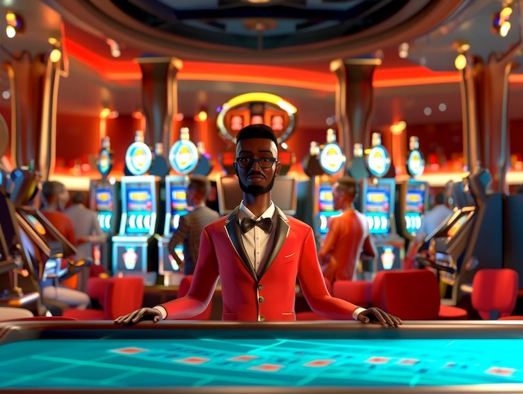 Layar kemenangan bonus di permainan slot Hacksaw Gaming dengan animasi menarik